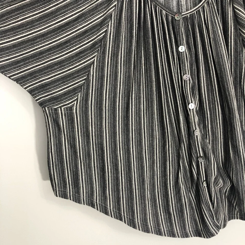 4/$25 By Together Striped Buttondown Dolman Sleeve Top